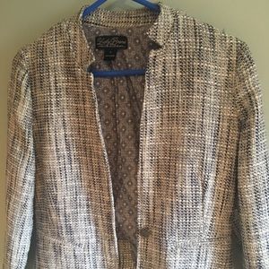 Lucky mint-condition tweed blazer.